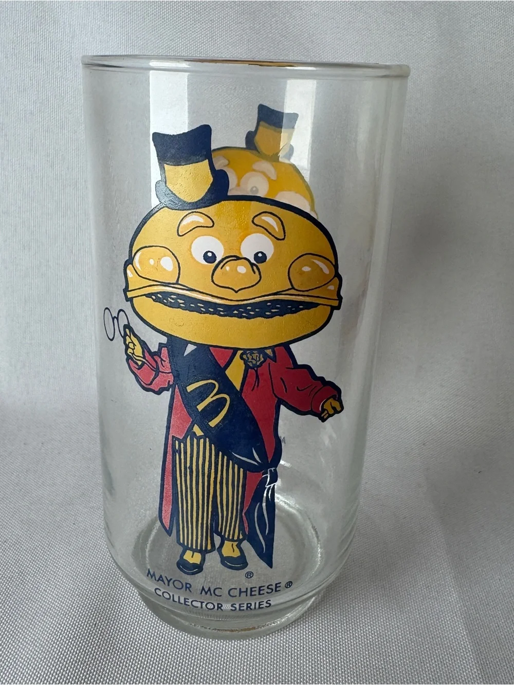 McDonalds Mayor McCheese Drinking Glass Vintage 1970 Collectible Tumbler